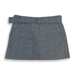 Theory Chambray Mini Skirt with Matching Belt size 4 EUC!